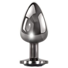 Evolved Black Gem - Metal Anal Dildo Set (Black-Silver)