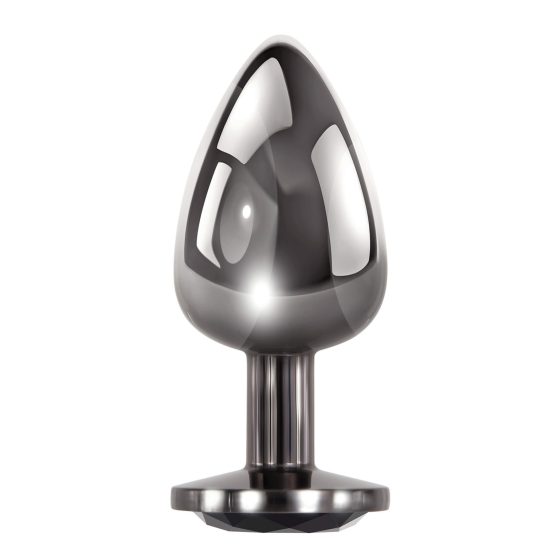 Evolved Black Gem - Metal Anal Dildo Set (Black-Silver)