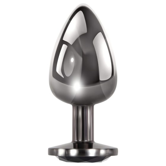 Evolved Black Gem - Metal Anal Plug Set (Black-Silver)