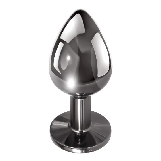 Evolved Black Gem - Metal Anal Dildo Set (Black-Silver)