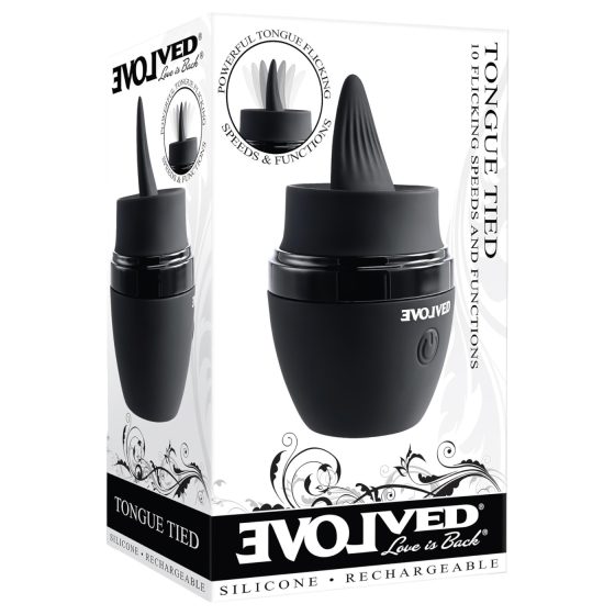 Evolved Tongue Tied - rechargeable tongue vibrator (black)