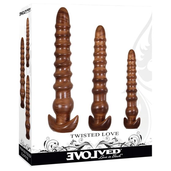 Evolved Twisted Love - Anal Dildo Set (Brown)