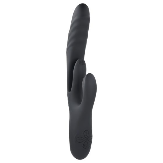 Playboy Rapid Rabbit - rechargeable rabbit vibrator (black)