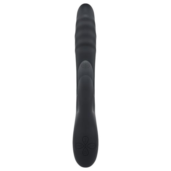 Playboy Rapid Rabbit - rechargeable rabbit vibrator (black)