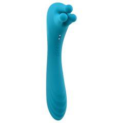   Evolved Heads or Tails - Rechargeable Double-Ended Vibrator (Blue)