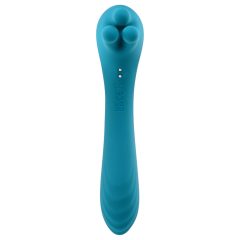   Evolved Heads or Tails - Rechargeable Double-Ended Vibrator (Blue)