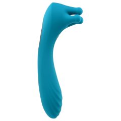   Evolved Heads or Tails - Rechargeable Double-Ended Vibrator (Blue)