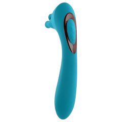   Evolved Heads or Tails - Rechargeable Double-Ended Vibrator (Blue)