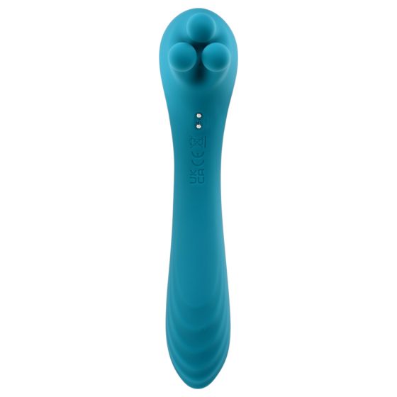 Evolved Heads or Tails - Rechargeable Double-Ended Vibrator (Blue)