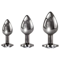 Playboy - Anal Dildo Set - 3 Pieces (Silver)