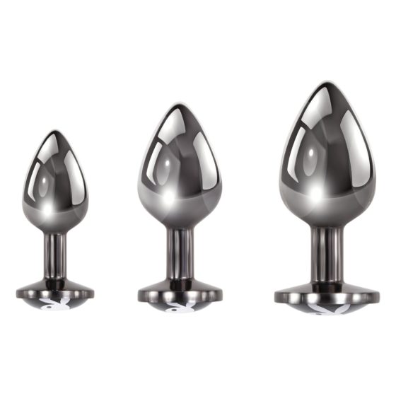 Playboy - Anal Dildo Set - 3 Pieces (Silver)