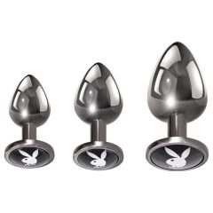 Playboy - Anal Plug Set - 3 Pieces (Silver)