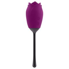   Playboy - Waterproof, Rechargeable, Tongue Rose Vibrator (Purple)