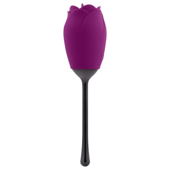 Playboy - Waterproof, Rechargeable, Tongue Rose Vibrator (Purple)