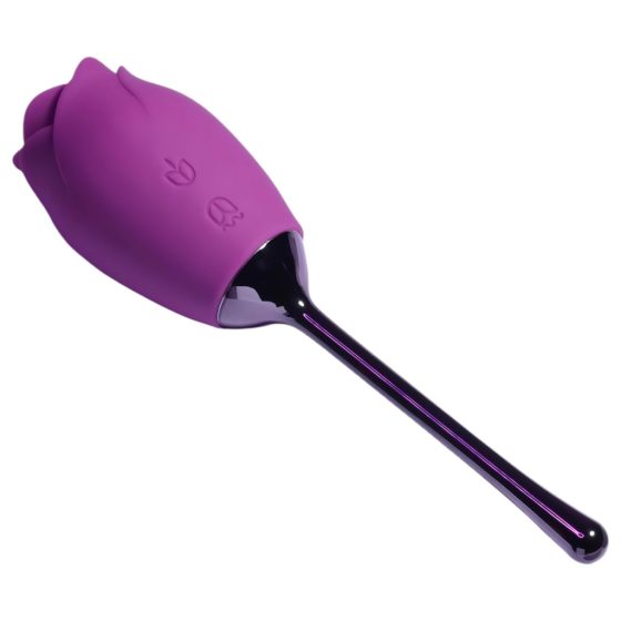 Playboy - Waterproof, Rechargeable, Tongue Rose Vibrator (Purple)