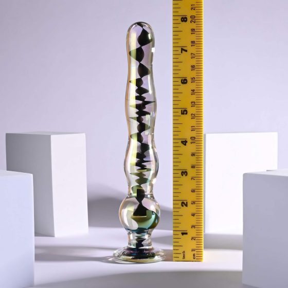 Playboy Jewels - Wavy Glass Dildo (Transparent)