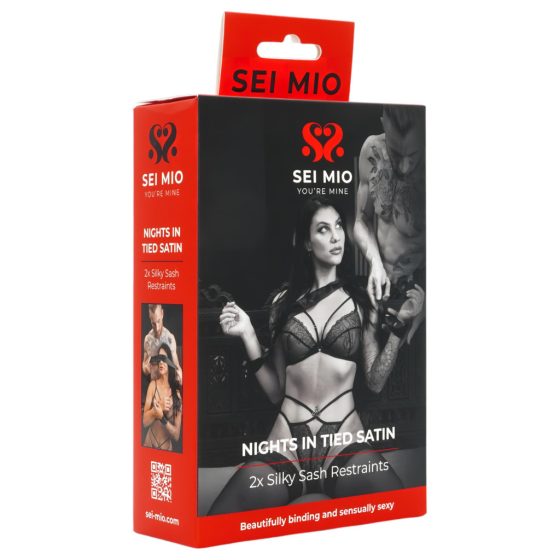 Sei Mio - satin tie (black)