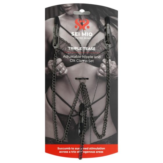 Sei Mio - Nipple and Labia Clamps (Black)