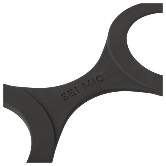 Sei Mio - Silicone Handcuffs - M (Black)