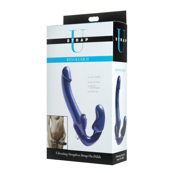 Revolver II - Strapless Strap-On Vibrator (Blue)