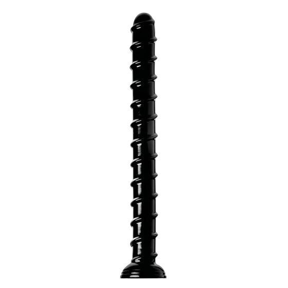 Twisted Base Anal Dildo 18 - Black