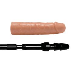   Master Series Dick Stick - Telescopic Rod with Dildo (Black-Natural)