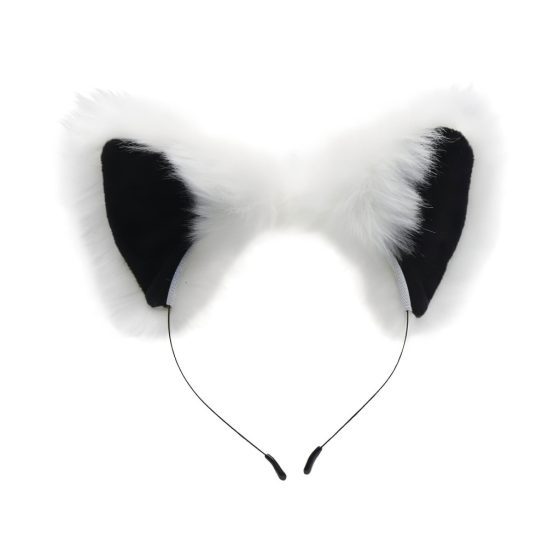 TAILZ - Fox Anal Dildo and Headband (Black and White)