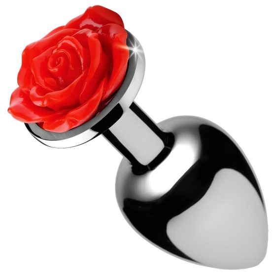 Rose Anal Dildo (Silver)