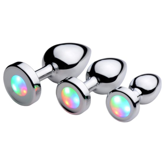 Booty Sparks - Small Light-Up Anal Plug (Silver)