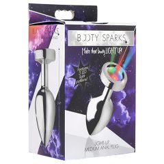 Booty Sparks - Light-Up Anal Plug - Medium (Silver)