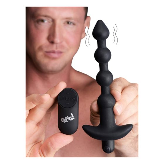 Bang! - Rechargeable Radio-Controlled Anal Vibrator (Black)