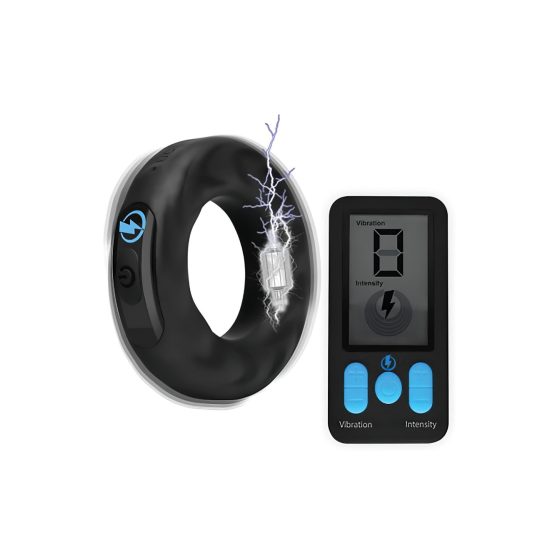 Zeus - Radio-Controlled E-Stim Cock Ring (Black)