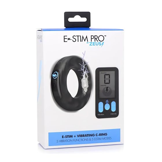 Zeus - Radio-Controlled E-Stim Cock Ring (Black)