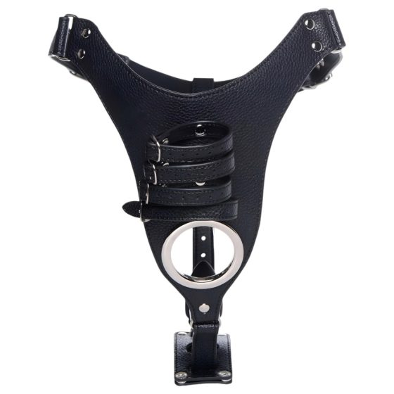 Strict - male chastity belt with anal dildo (black)