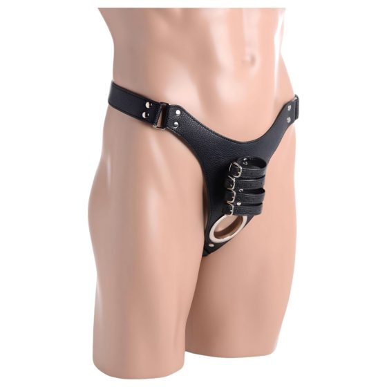 Strict - male chastity belt with anal dildo (black)