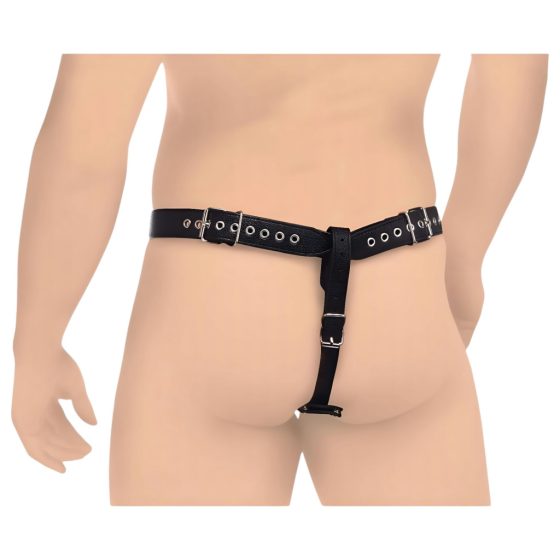 Strict - male chastity belt with anal dildo (black)