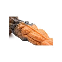 Ravager Textured Silicone Dildo - 20cm (Orange)