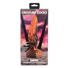   Creature Cocks Ravager - textured silicone dildo - 20cm (orange)