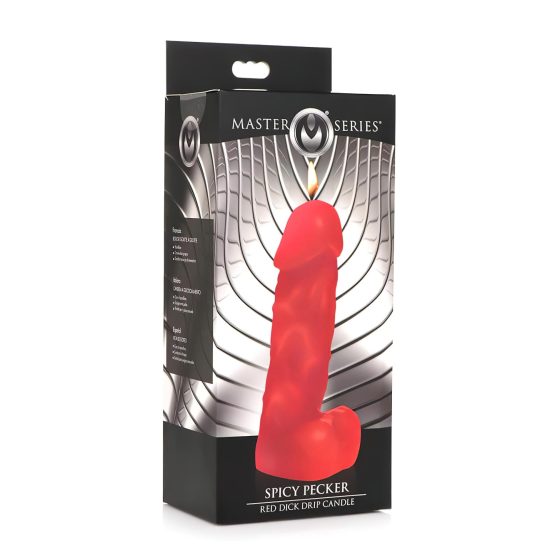 Spicy Pecker Candle with Balls - Large (Red)