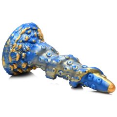 Kraken Spiral Tentacle Dildo - 21cm (Gold-Blue)