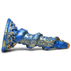 Kraken Spiral Tentacle Dildo - 21cm (Gold-Blue)