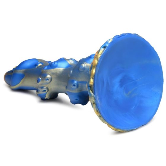 Kraken Spiral Tentacle Dildo - 21cm (Gold-Blue)