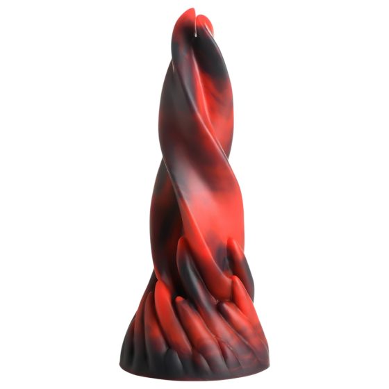 Twisted Silicone Dildo - Hell Kiss - 19cm (Red)