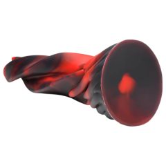 Twisted Silicone Dildo - Hell Kiss - 19cm (Red)