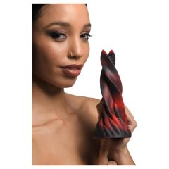 Twisted Silicone Dildo - Hell Kiss - 19cm (Red)