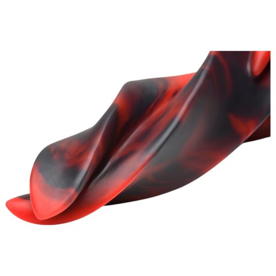 Twisted Silicone Dildo - Hell Kiss - 19cm (Red)