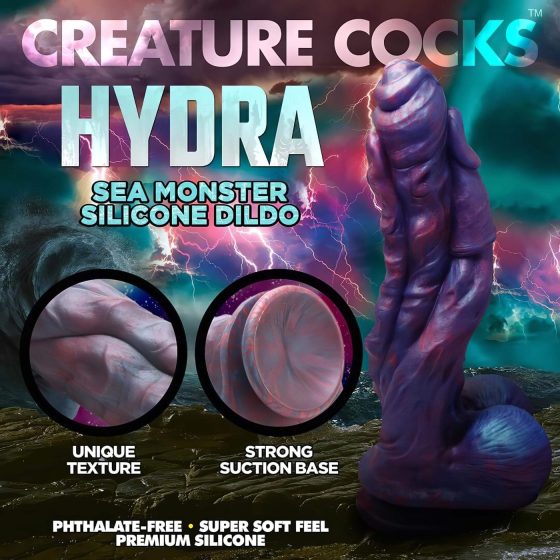 Creature Cocks Hydra - Silicone Dildo - 27cm (Purple)