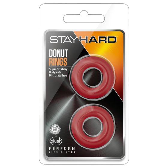 Stay Hard - penis ring set (red)