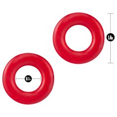 Stay Hard - penis ring set (red)