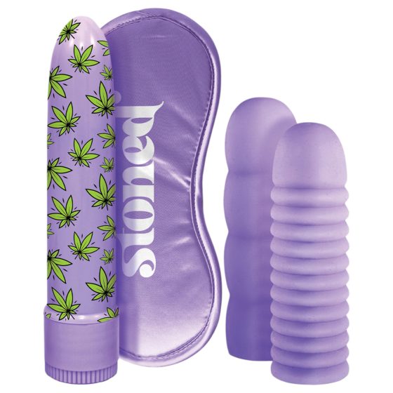 Stoner Bonga Bunga - Wand Vibrator Set (4-Piece) - Purple